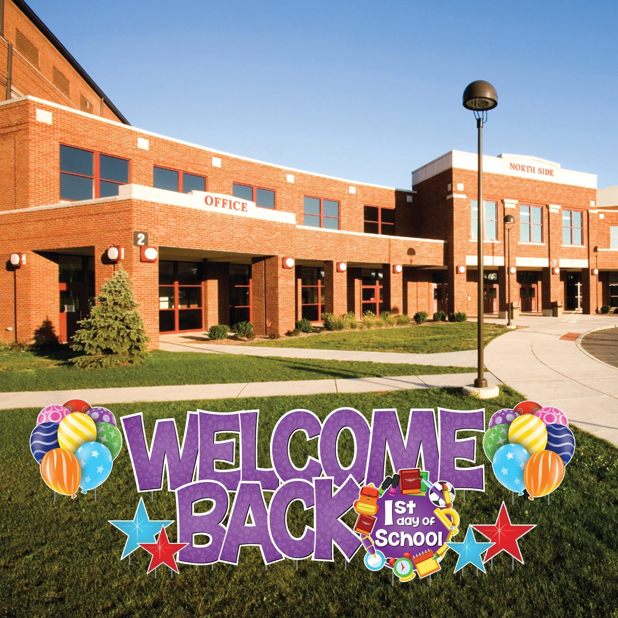 Welcome Back First Day of School Yard Card Signs - 12 pc set - Image 13
