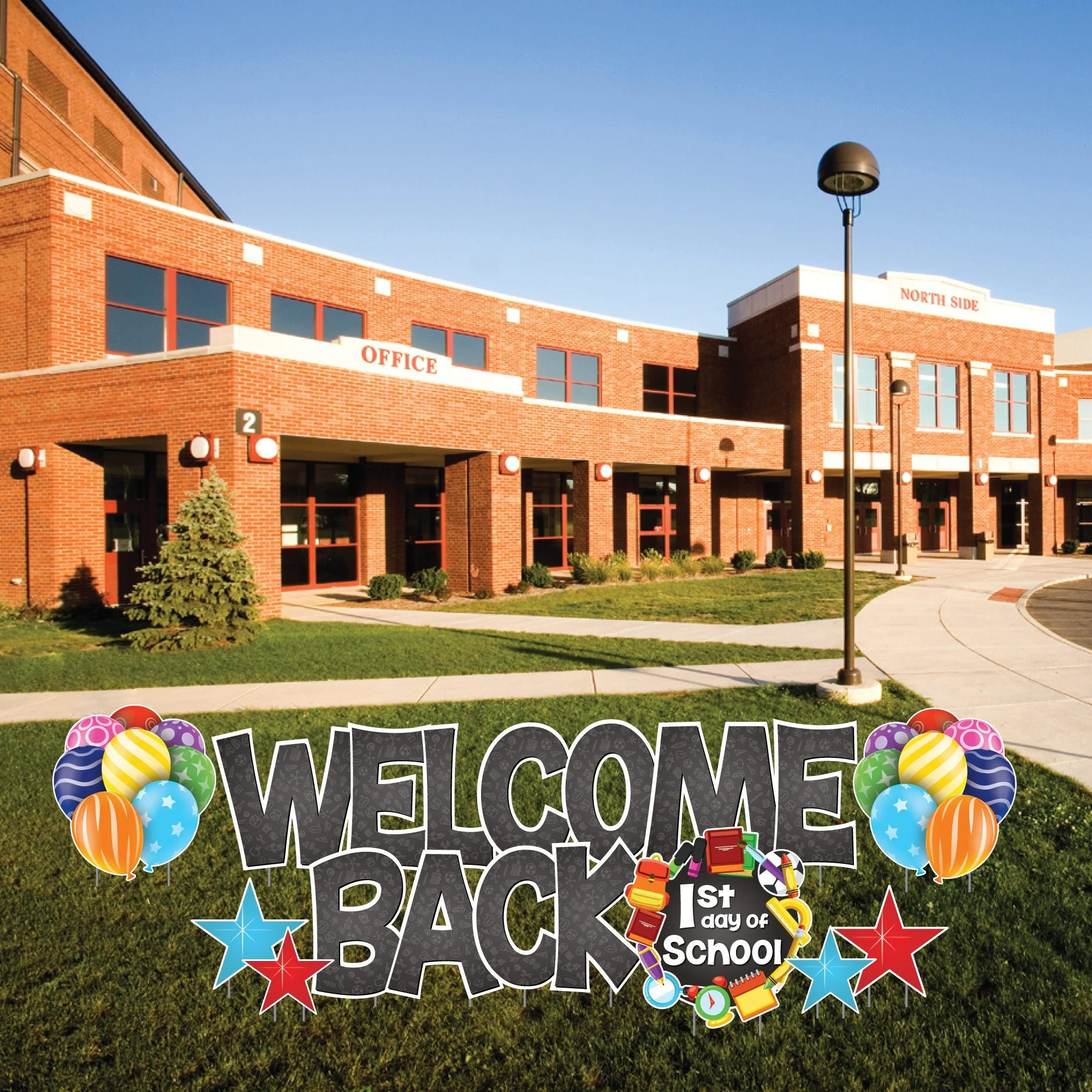 Welcome Back First Day of School Yard Card Signs - 12 pc set - Image 15