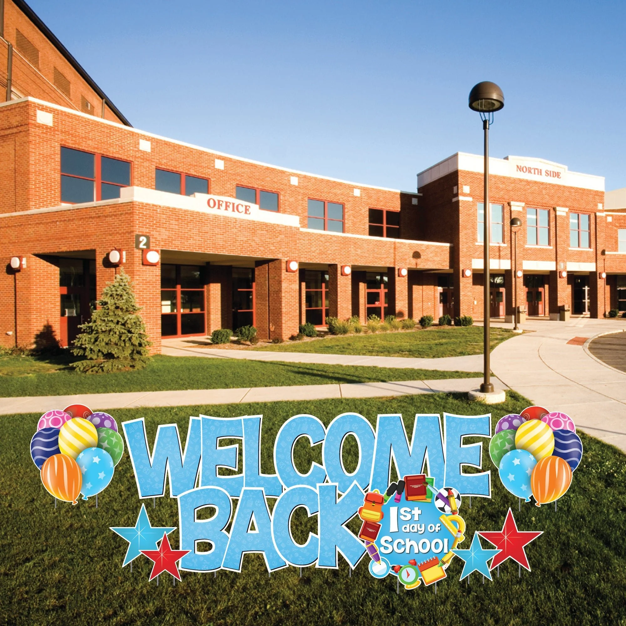 Welcome Back First Day of School Yard Card Signs - 12 pc set - Image 17