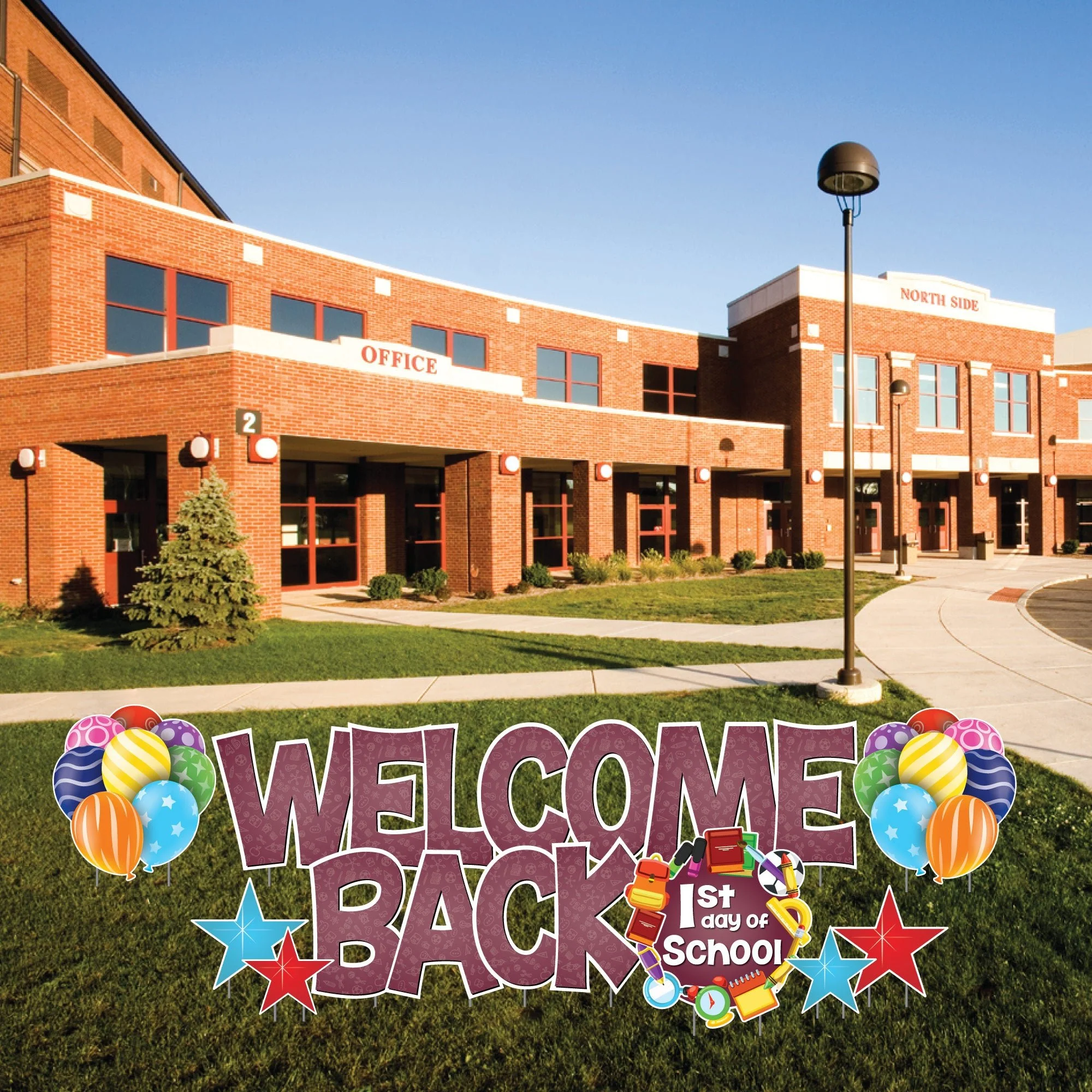 Welcome Back First Day of School Yard Card Signs - 12 pc set - Image 18