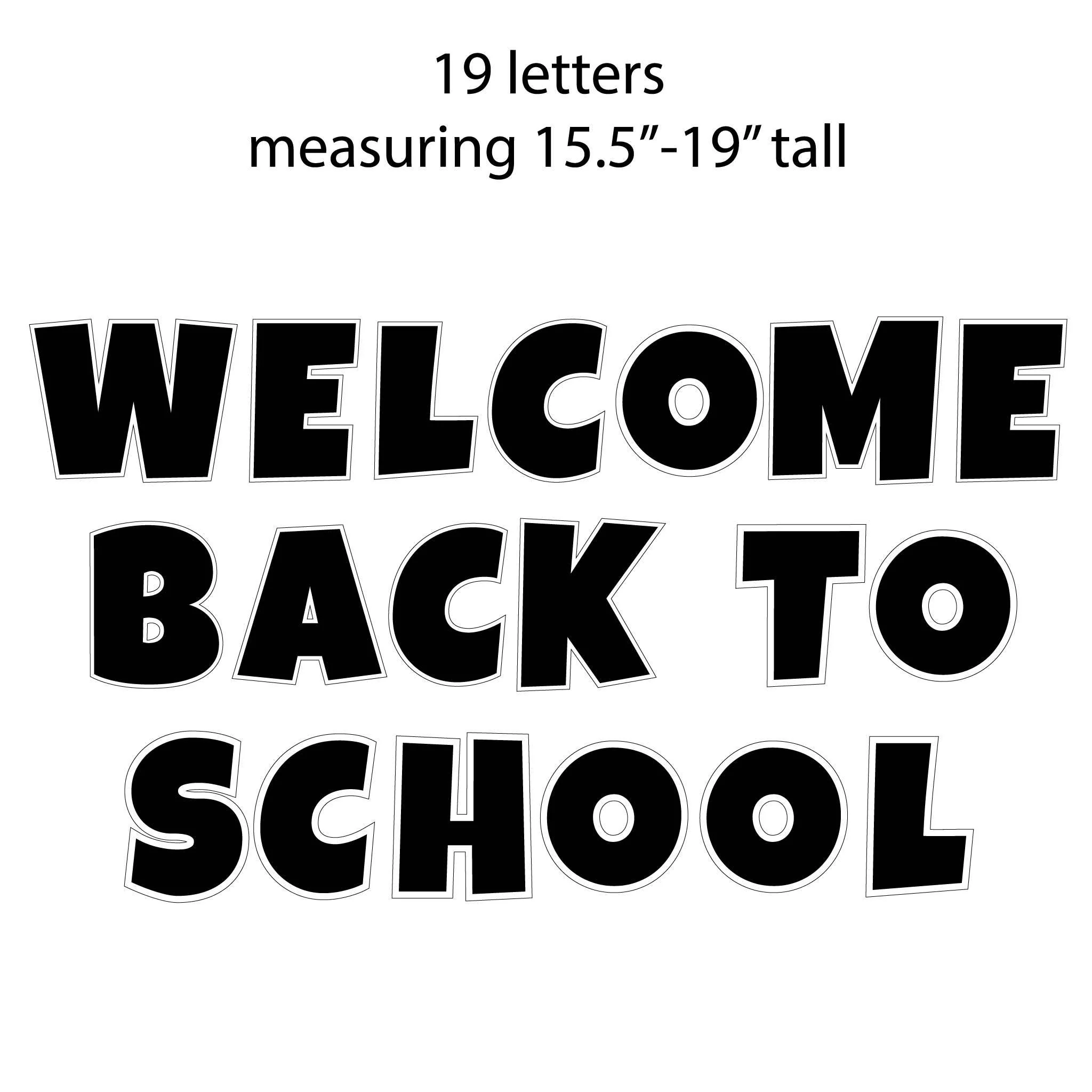 Welcome Back to School Yard Card with Photo Selfie Frame 29 piece set - Image 3