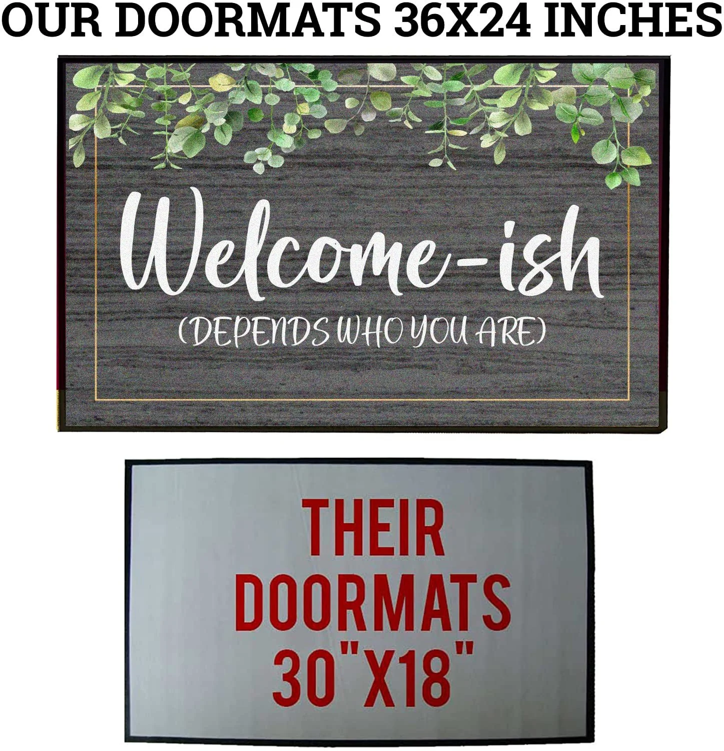 Welcome-ish Depends Who You Are Doormat - Image 3