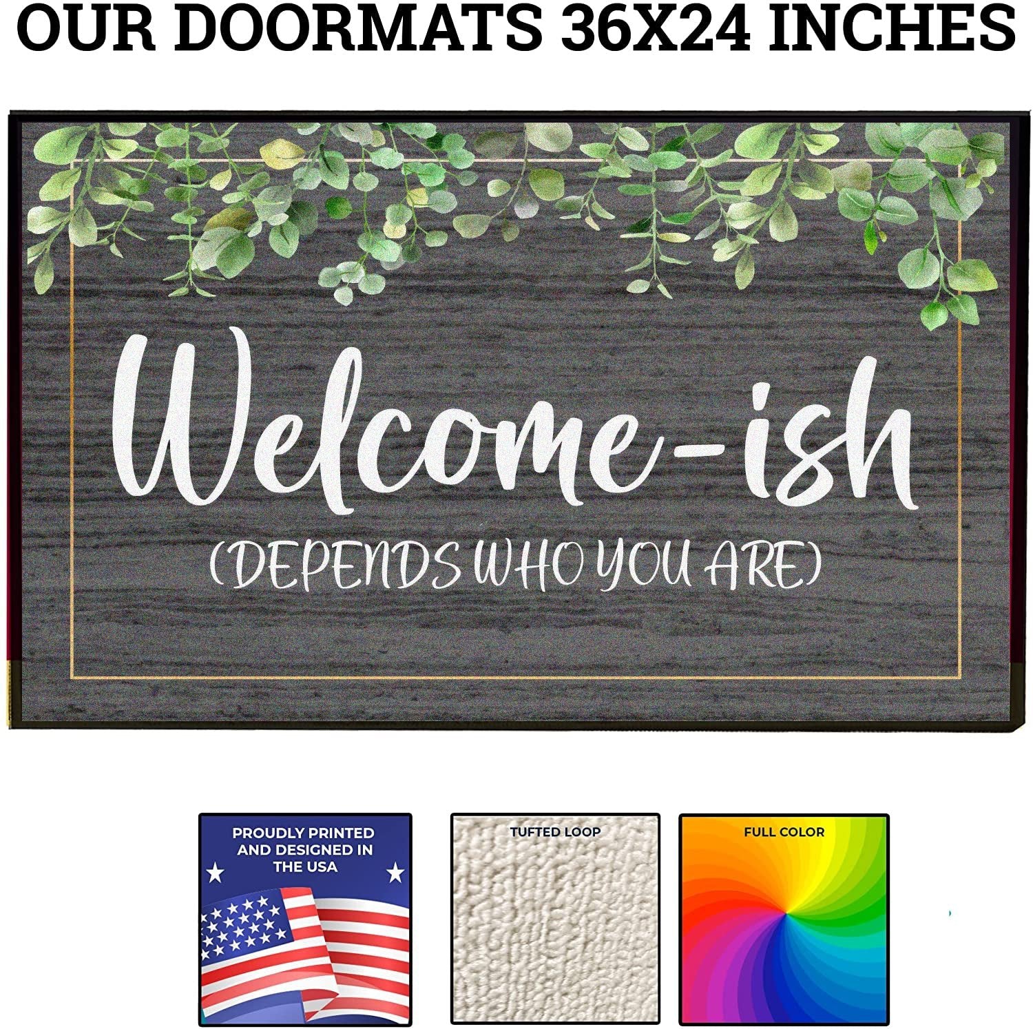 Welcome-ish Depends Who You Are Doormat - Image 4