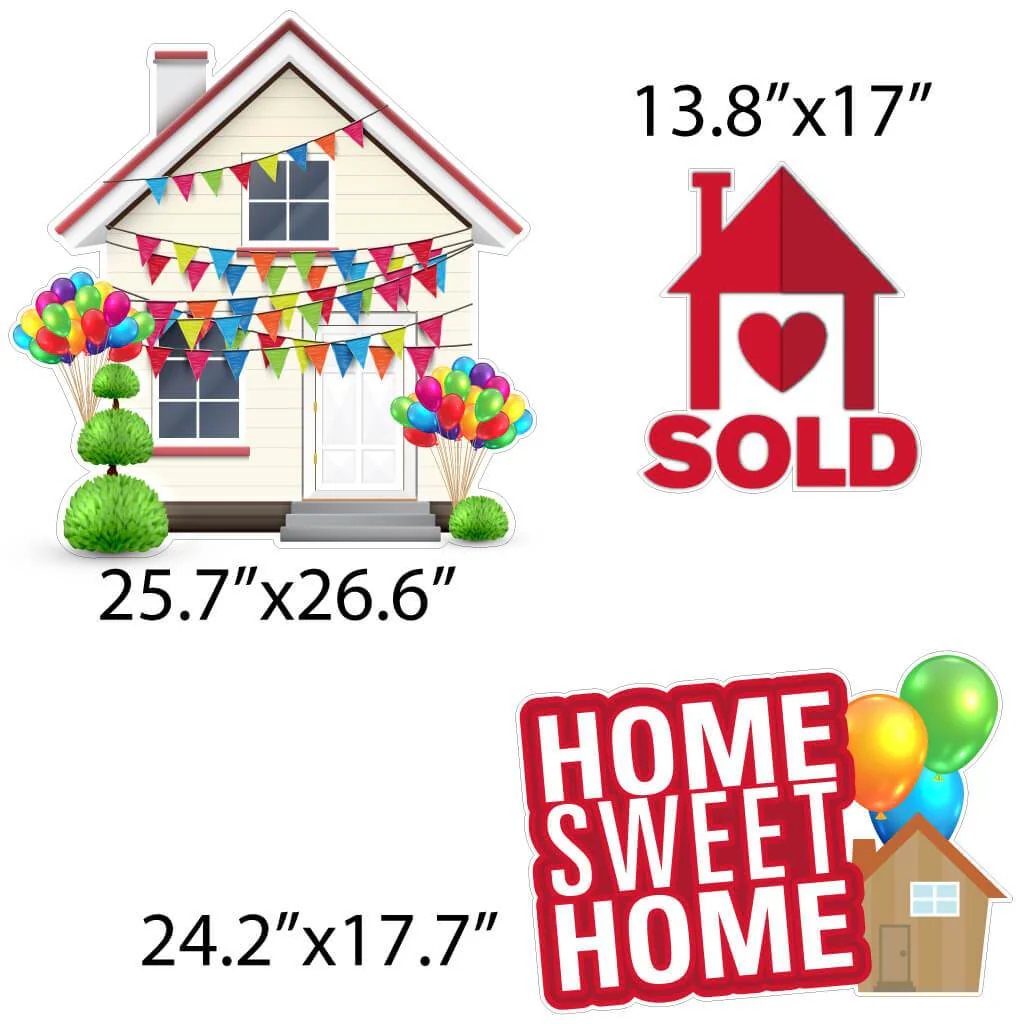 Home Sweet Home Housewarming Yard Card Flair - Image 2