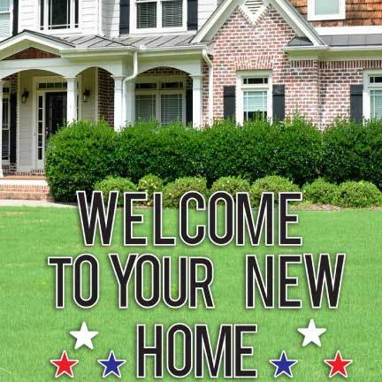 Welcome to Your New Home Yard Decoration Letters