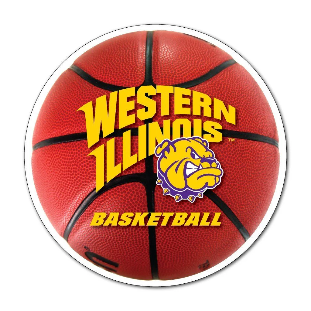 Western Illinois Basketball Shaped Magnet - Image 2