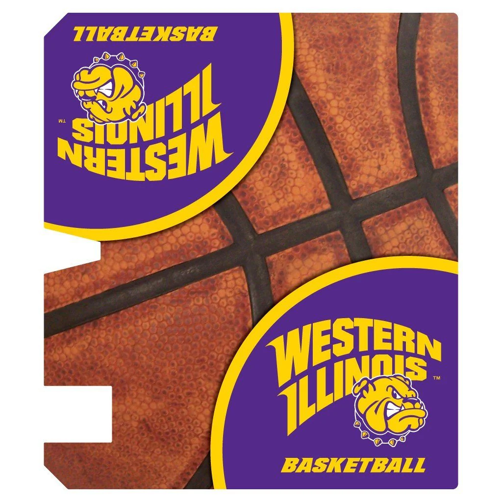Western Illinois Basketball Magnetic Mailbox Cover - Image 3