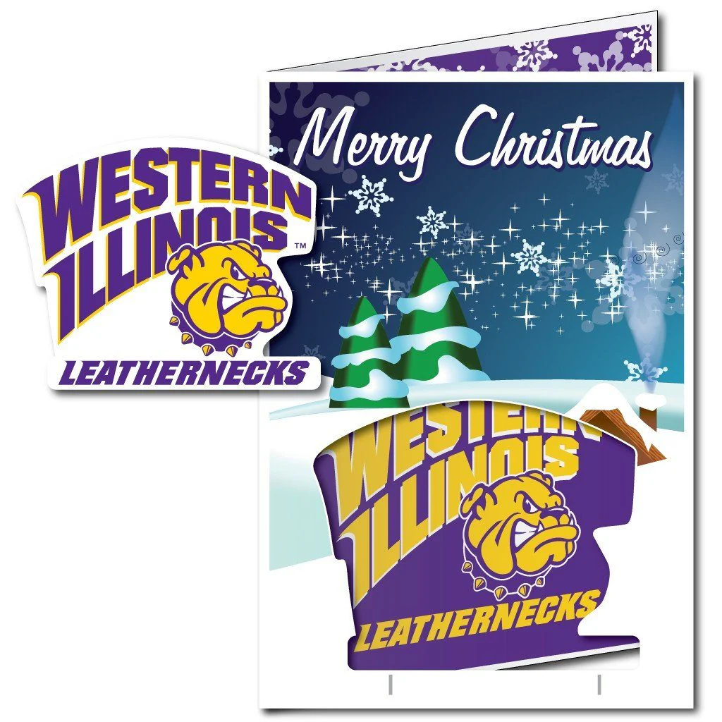 2'x3' Giant Western Illinois Christmas Greeting Card & Yard Sign - Image 4