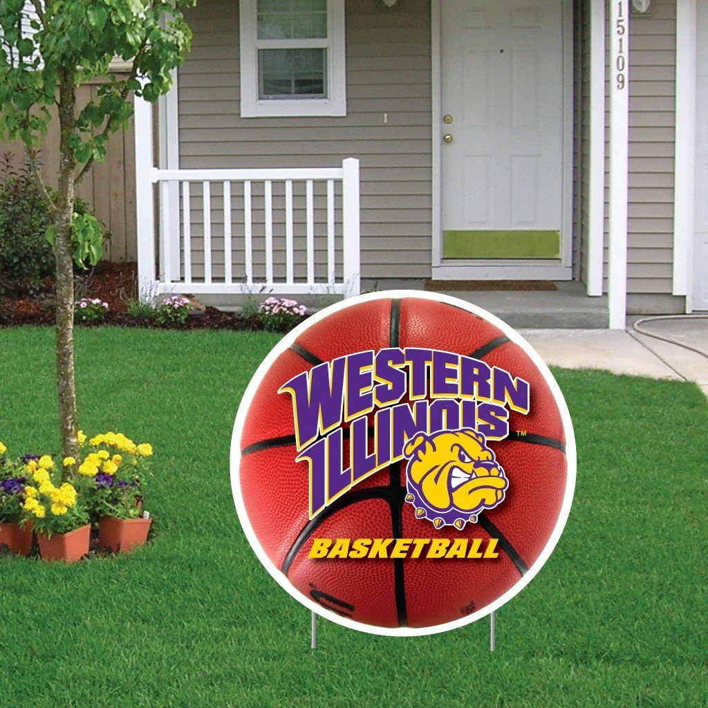Western Illinois University Basketball Yard Sign