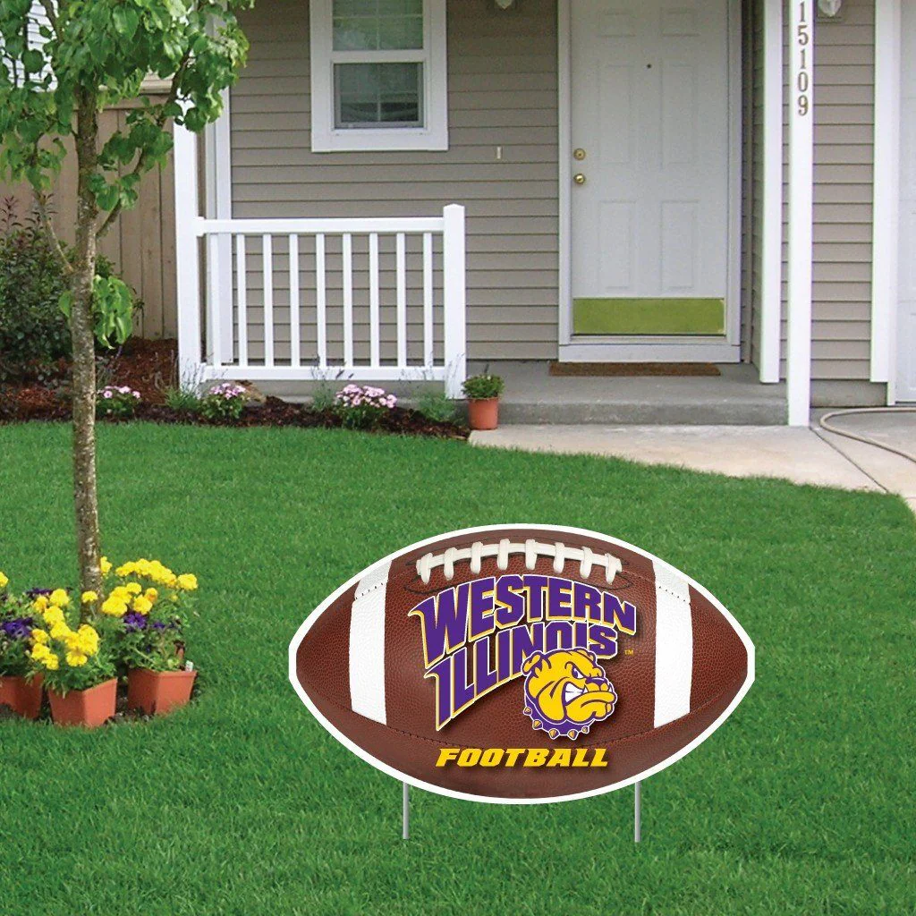 Western Illinois University Football Yard Sign