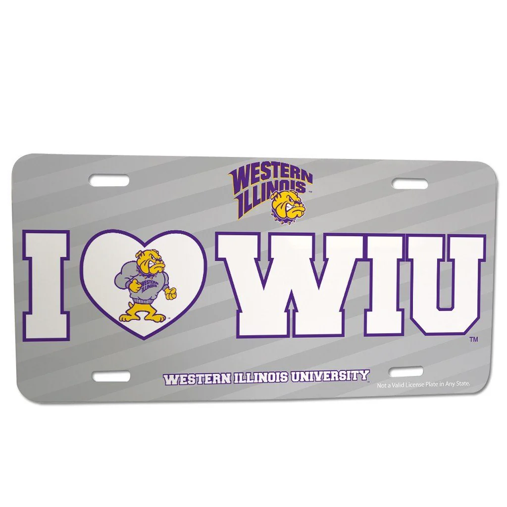 Western Illinois University I Love WIU License Plate