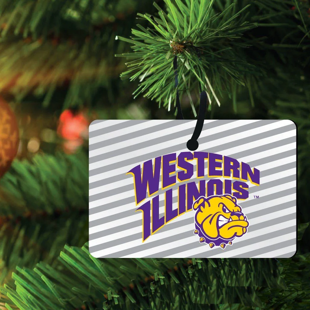 Western Illinois University Ornament Set of 3 Shapes - Image 3