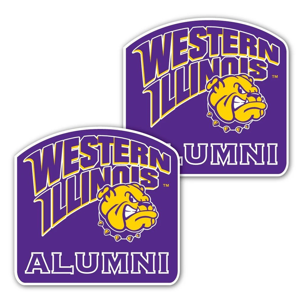 Western Illinois University Alumni Window Decal Set of 2 - Image 2