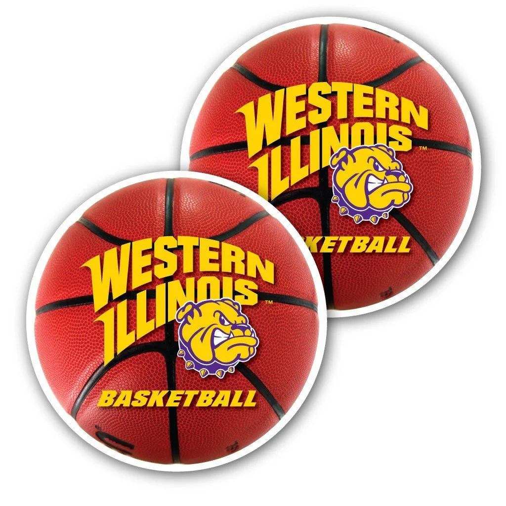 Western Illinois University Basketball Window Decal Set of 2 - Image 2