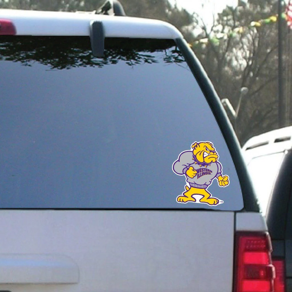 Western Illinois University Bulldog Window Decal Set of 2