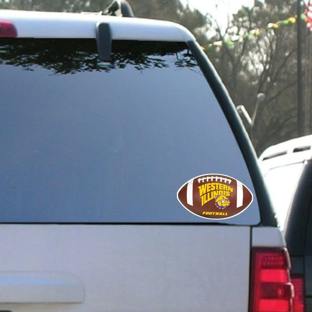 Western Illinois University Football Window Decal Set of 2