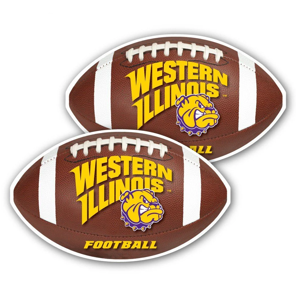Western Illinois University Football Window Decal Set of 2 - Image 2
