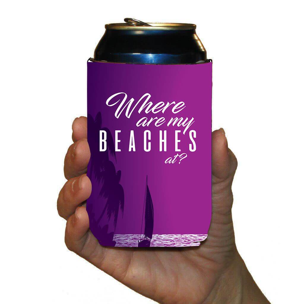 Where Are My Beaches Bachelorette Party Custom Can Cooler Set - Image 4