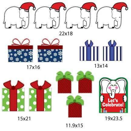White Elephant Christmas Party Yard Decorations 14 piece set - Image 2