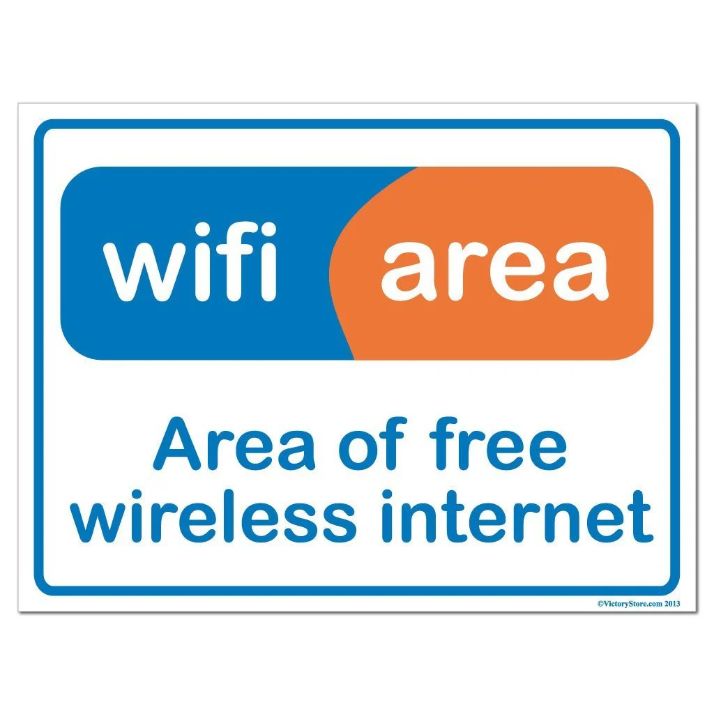 Wifi Area Sign or Sticker - #4 - Image 2
