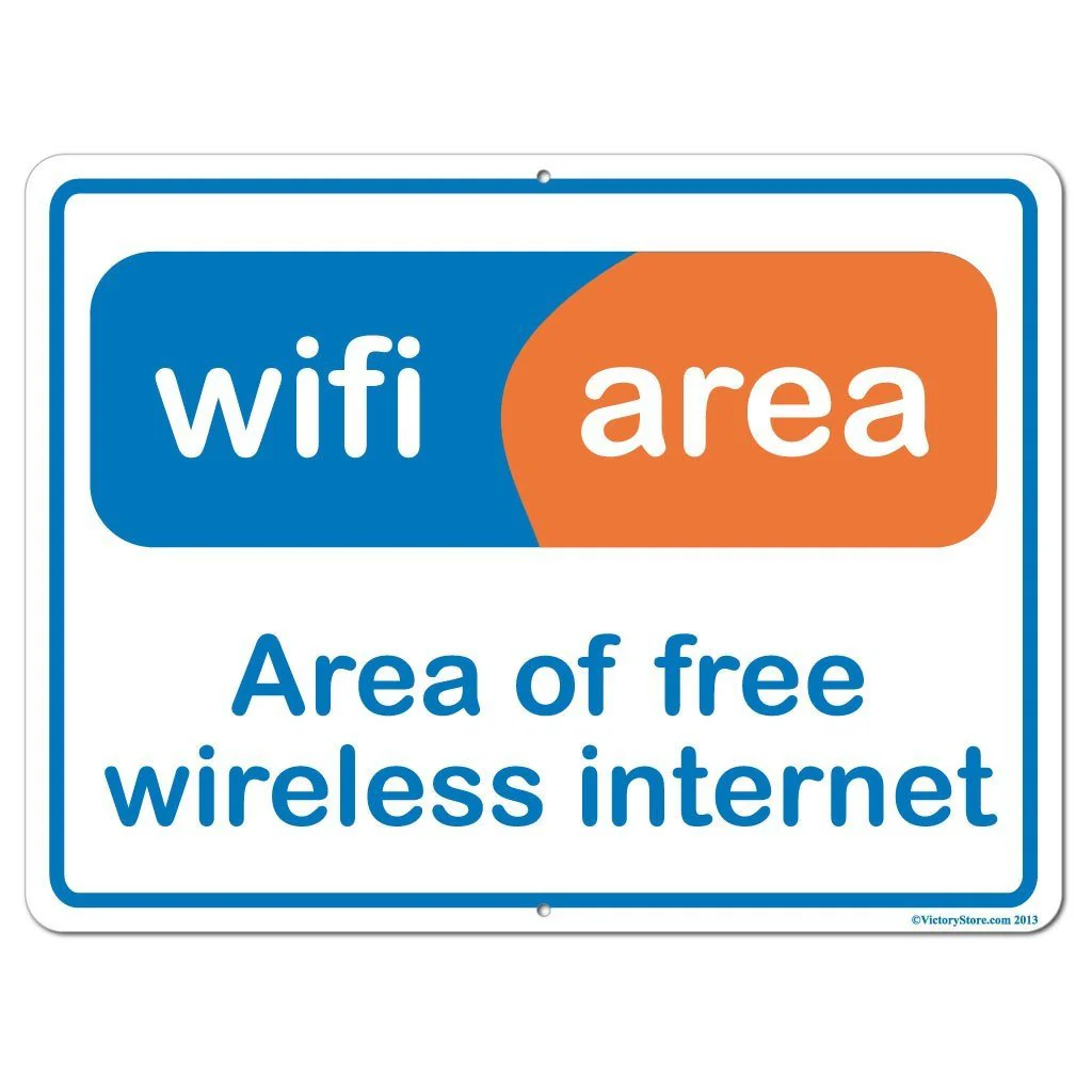 Wifi Area Sign or Sticker - #4 - Image 4