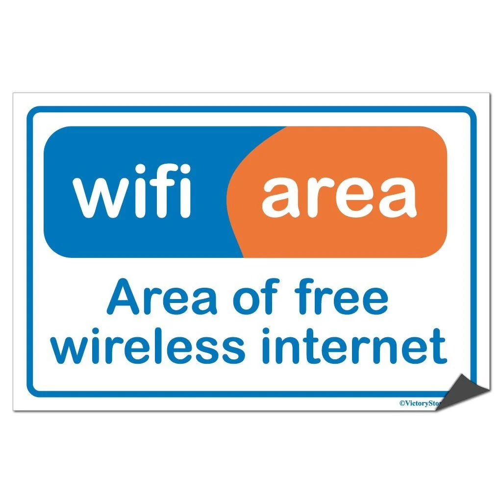 Wifi Area Sign or Sticker - #4 - Image 5