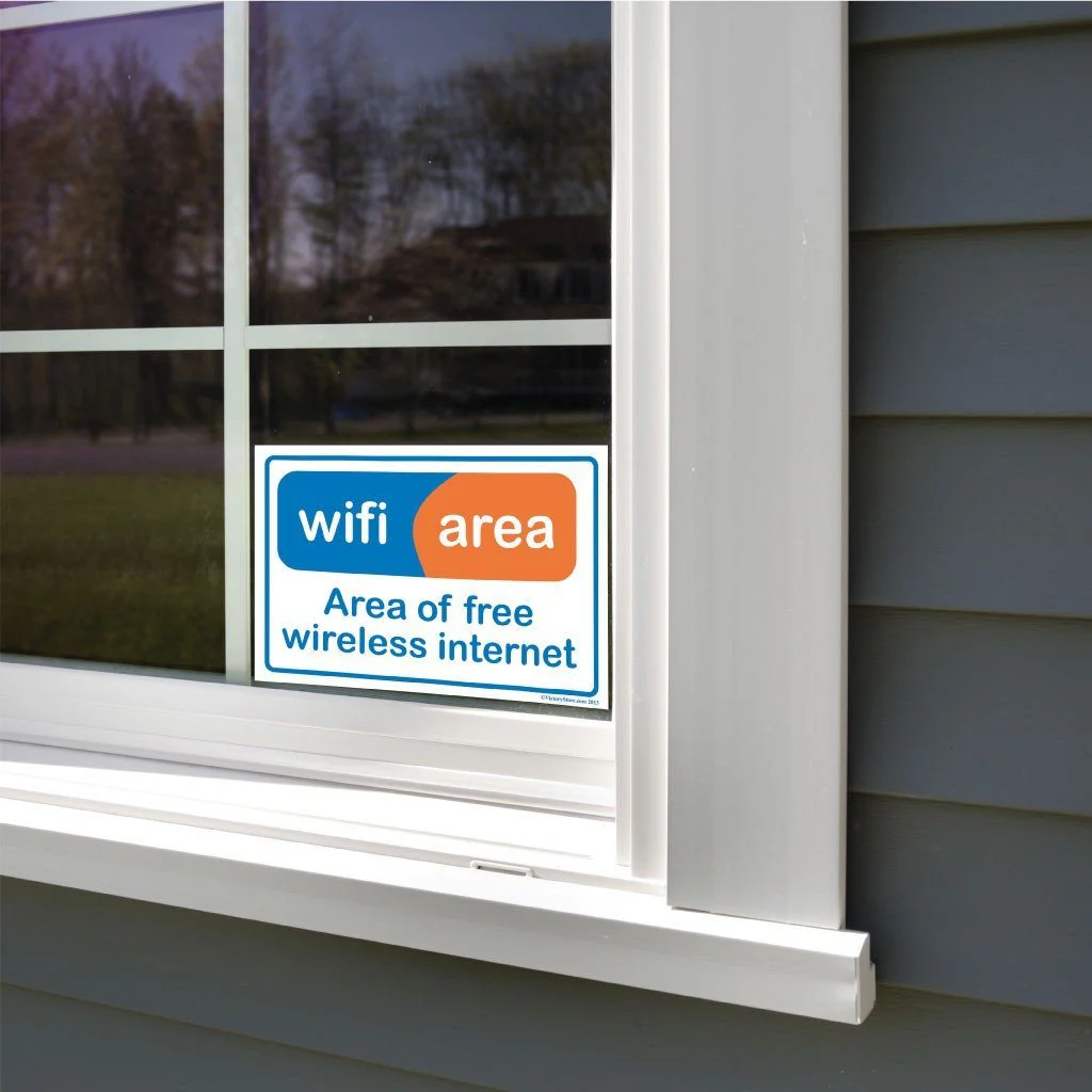 Wifi Area Sign or Sticker - #4 - Image 6
