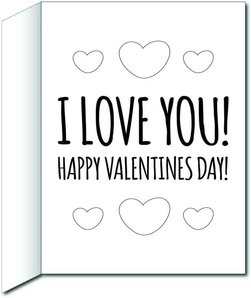 Giant Will You Be My Valentine Coloring Card - Image 4