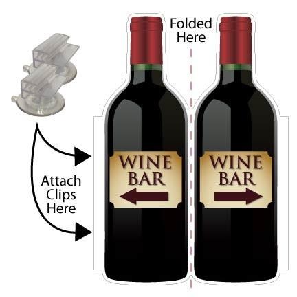Wine Bottle 3D Window Sign - Image 3