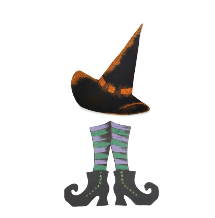 Hand Painted Witches Feet Wall Icon - Image 3
