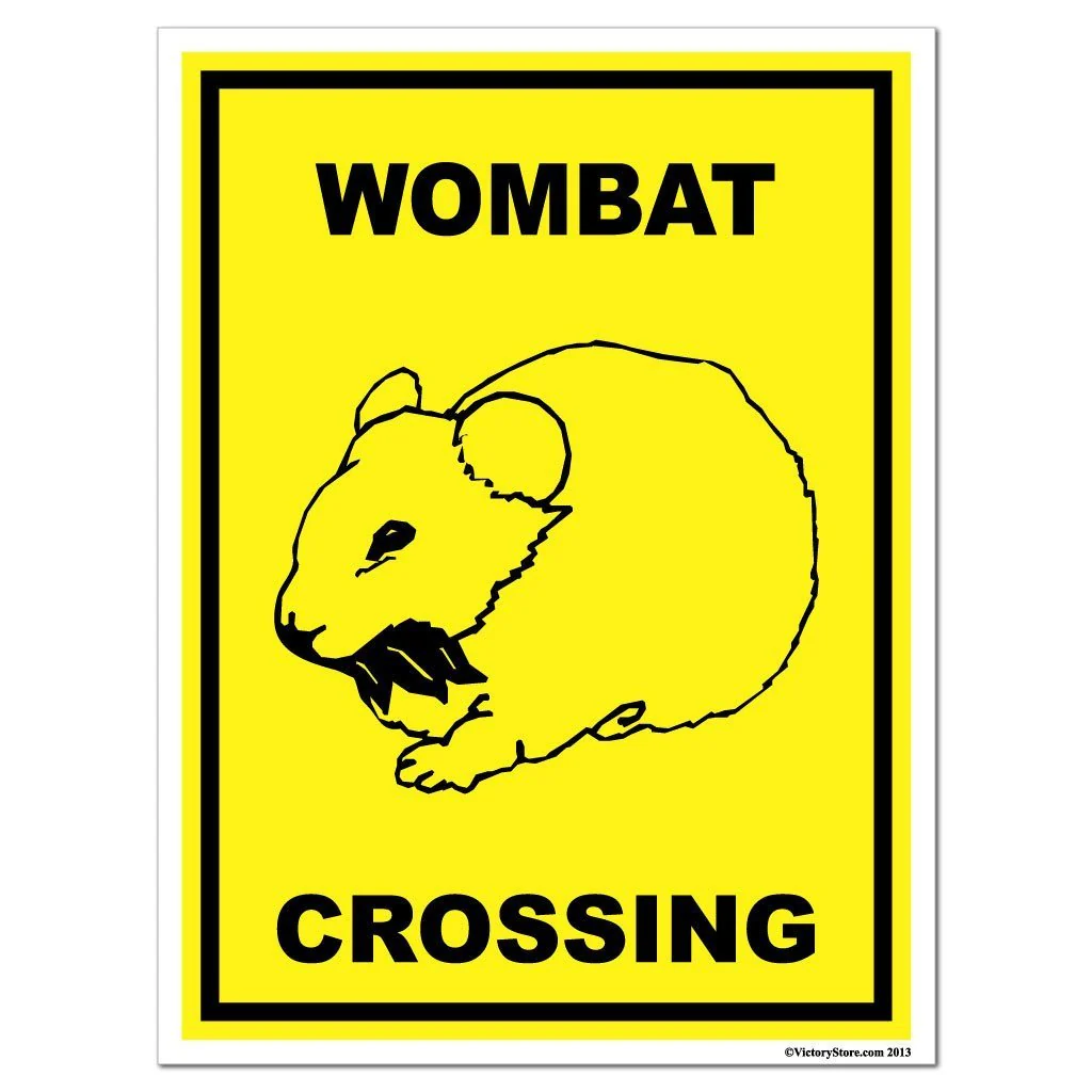 Wombat Crossing Sign or Sticker - Image 4