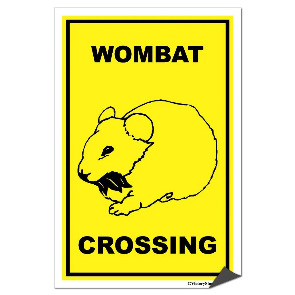 Wombat Crossing Sign or Sticker - Image 7