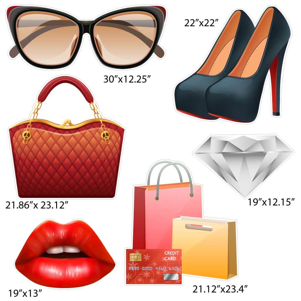 Women Accessories Themed Yard Card Flair | 14 pc set - Image 2