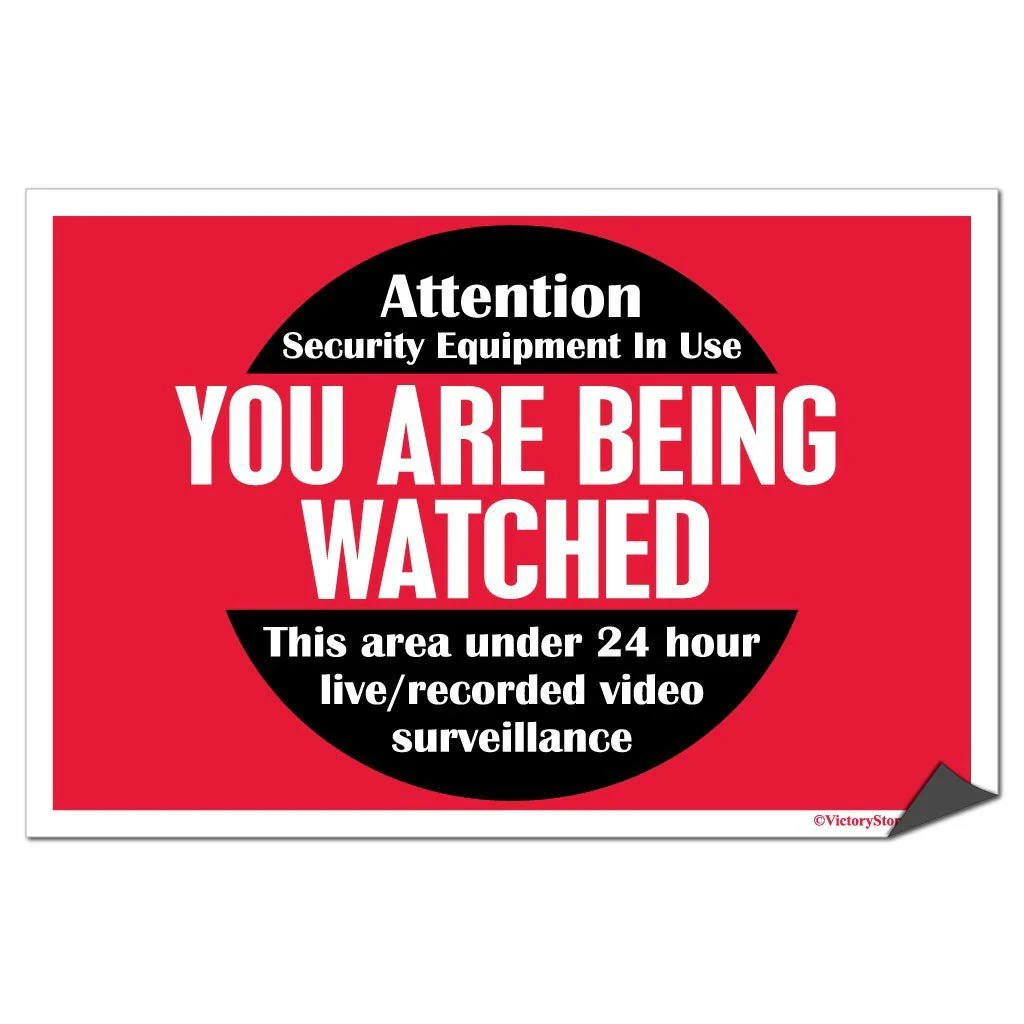 You Are Being Watched Security Surveillance Sign or Sticker - Image 5