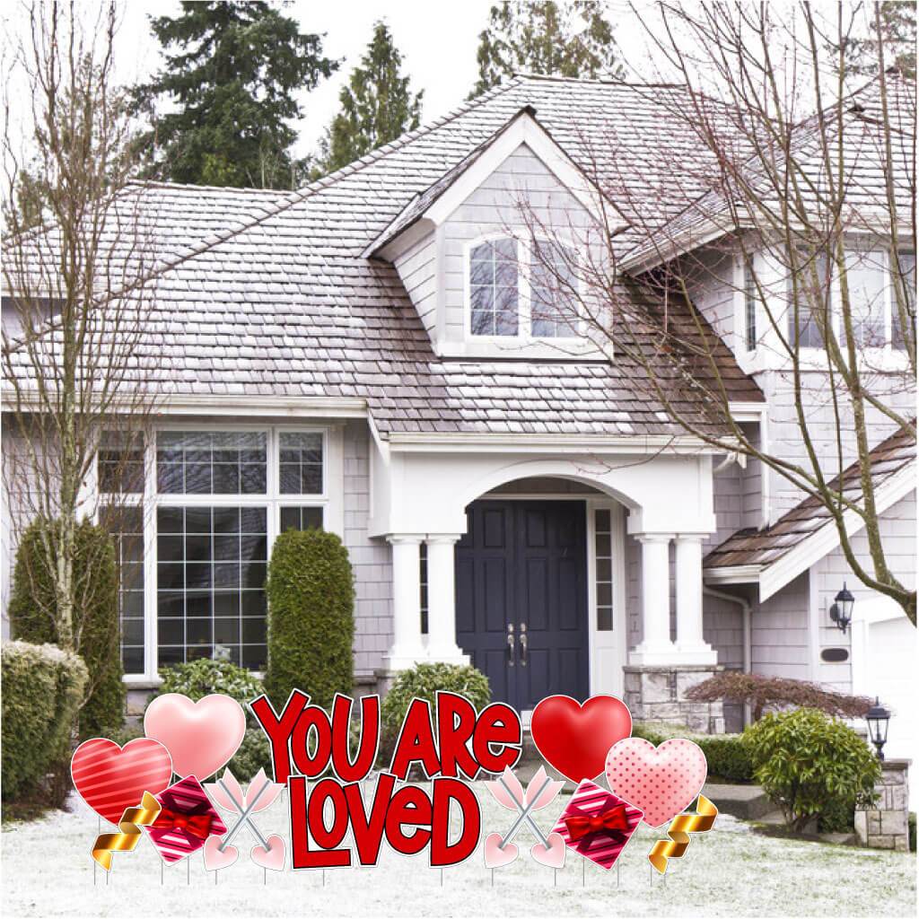 You Are Loved Valentine's Day Yard Decoration 13 pc Set - Image 2