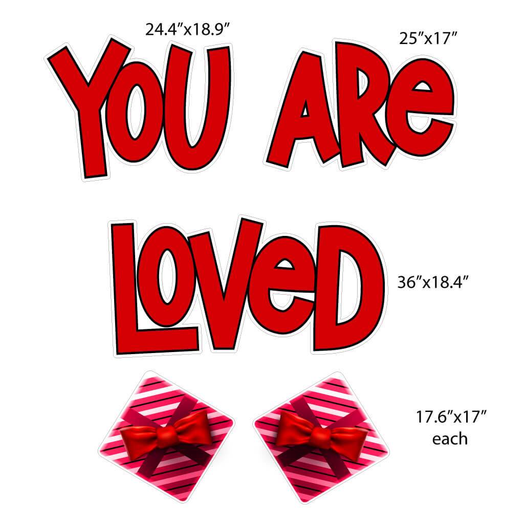 You Are Loved Valentine's Day Yard Decoration 13 pc Set - Image 4