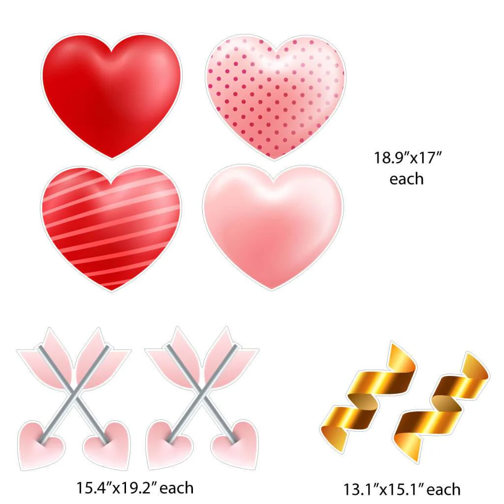 You Are Loved Valentine's Day Yard Decoration 13 pc Set - Image 5