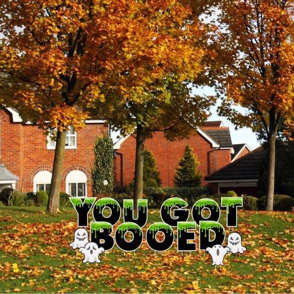 YOU GOT BOOED Halloween Yard Letter Decoration 15 pc Set