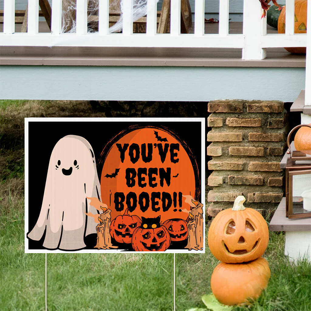 You've Been Booed Halloween Yard Sign - Set of 2 with Stakes