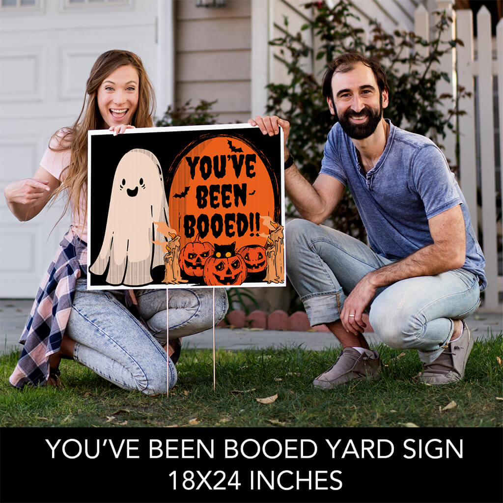 You've Been Booed Halloween Yard Sign - Set of 2 with Stakes - Image 3