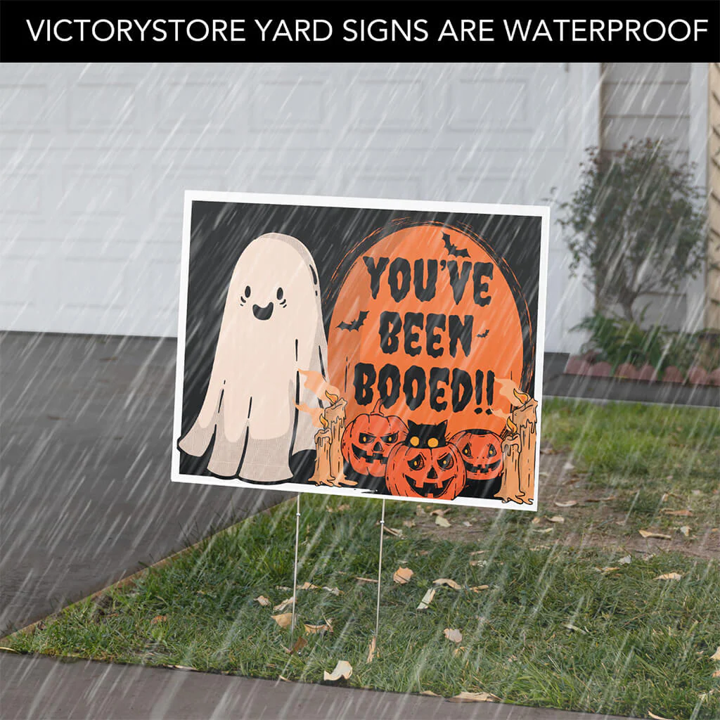 You've Been Booed Halloween Yard Sign - Set of 2 with Stakes - Image 4