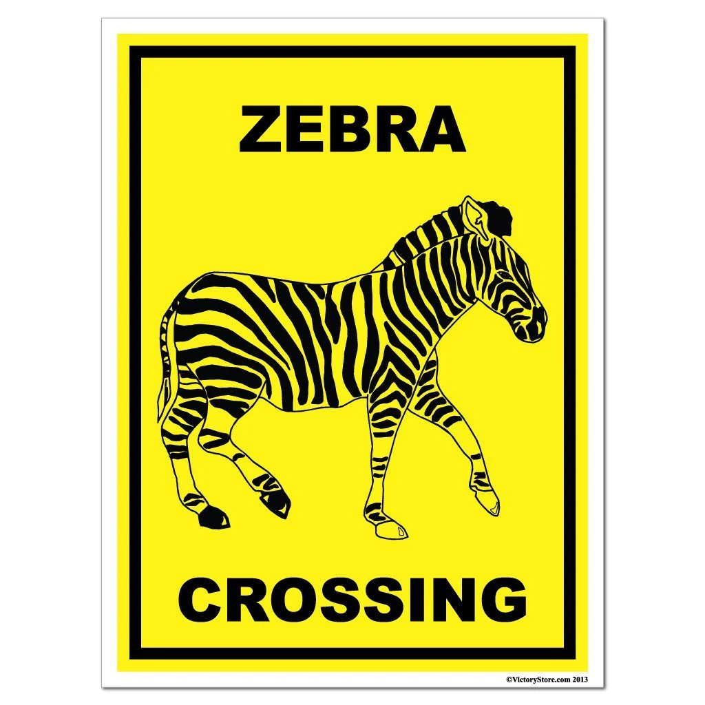 Zebra Crossing Sign or Sticker - Image 4