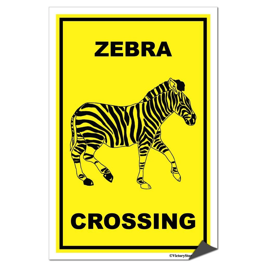 Zebra Crossing Sign or Sticker - Image 7