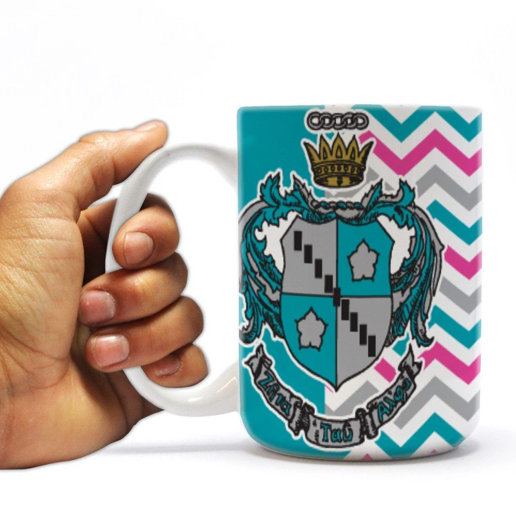 Zeta Tau Alpha 15oz Chevron Coffee Mug