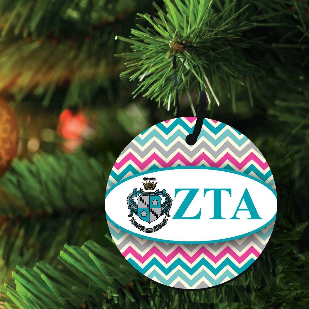 Zeta Tau Alpha Circle Ornament Set of 3