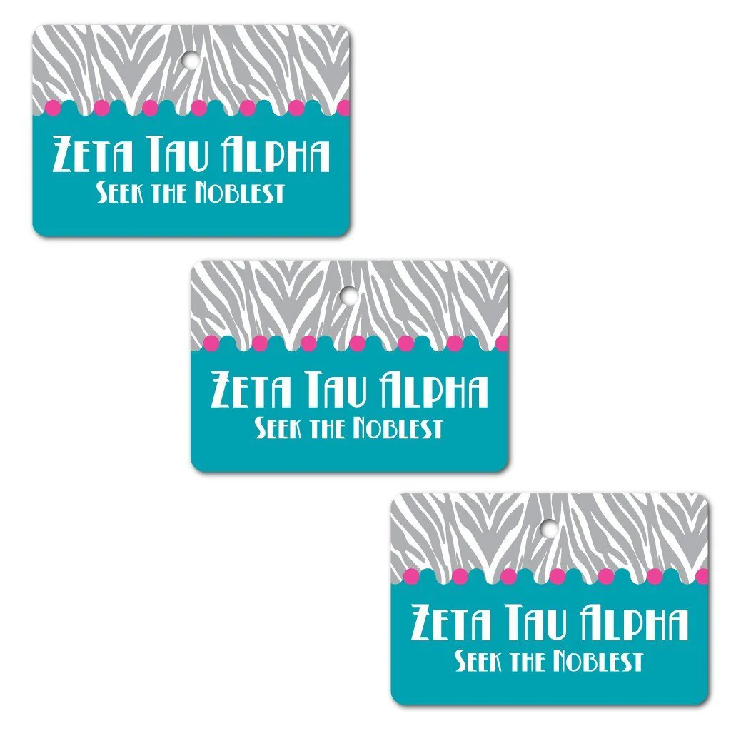 Zeta Tau Alpha Rectangle Ornament Set of 3 - Image 2