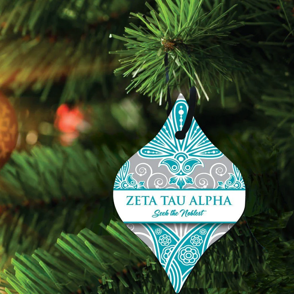Zeta Tau Alpha Tapered Ornament Set of 3