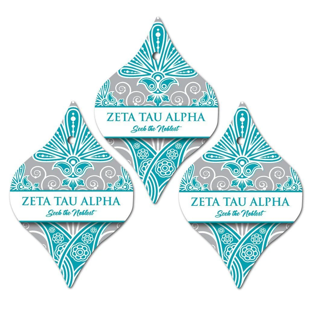 Zeta Tau Alpha Tapered Ornament Set of 3 - Image 2