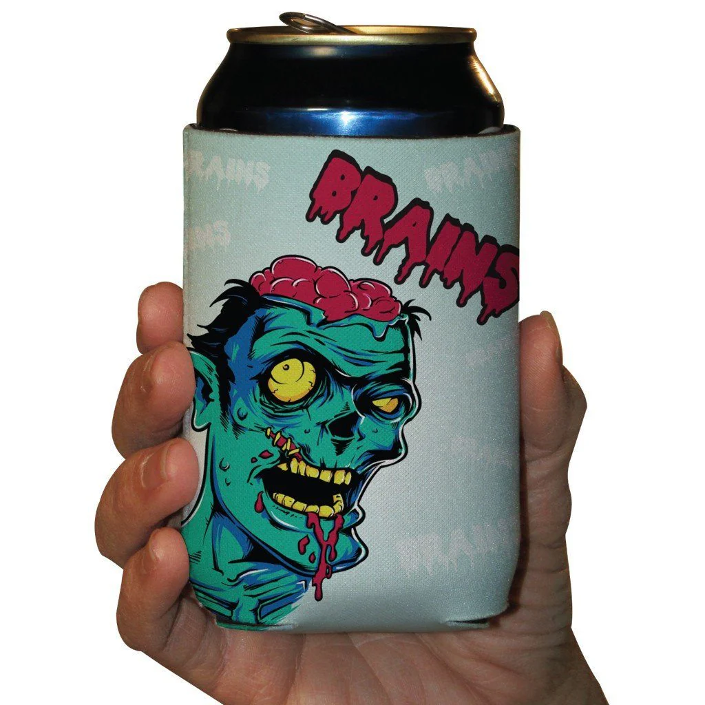 Zombie Brains Halloween Can Cooler Set - Image 3